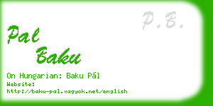 pal baku business card