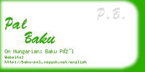 pal baku business card